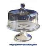 Dollhouse Glass Cake Stand With Dome Cover