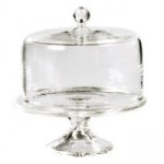 Dollhouse Glass Cake Stand With Dome Cover