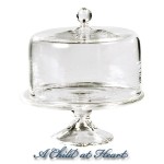 Dollhouse Glass Cake Stand With Dome Cover