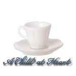 12 Dollhouse Cups &amp; Saucers