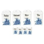 (*) Dollhouse Blue Delft Canisters by Chrysnbon