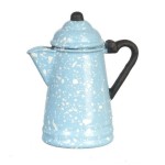 Dollhouse Blue Spatter or Silver Coffee Pot