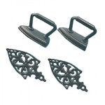 4 pc. Dollhouse Trivets &amp; Irons