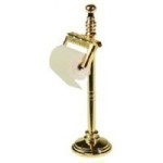 (*) Dollhouse Brass Toilet Paper Stand