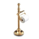 (*) Dollhouse Brass Toilet Paper Stand