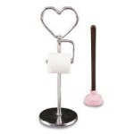 (*) Heart Toilet Paper Stand Set