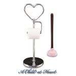 (*) Heart Toilet Paper Stand Set