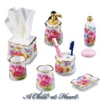 (*) Dollhouse Dresden Rose Bath Accessories