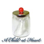 (*) Dollhouse Filled Bath Jar of Q-Tips