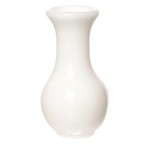 Tall Dollhouse White Vase
