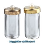 2 pc Glass Dollhouse Medicine Jars