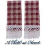&amp;sect; Sale .60&amp;cent; Off - 2 Country Gingham Dish Towels - Choice of Color -