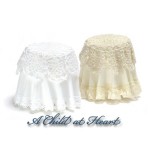 Dollhouse Skirted Lace Top Table- Choice of Color -