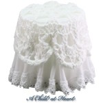 Dollhouse Skirted Lace Top Table- Choice of Color -