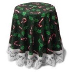 Dollhouse Skirted Christmas Green Table