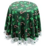 Dollhouse Skirted Christmas Green Table