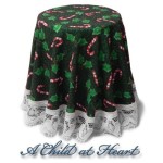 Dollhouse Skirted Christmas Green Table