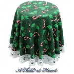 Dollhouse Skirted Christmas Green Table