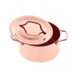 Dollhouse Copper Pot with Lid