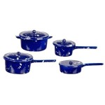 Dollhouse 4 pc Cookware Set w/Lids