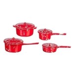 Dollhouse 4 pc Cookware Set w/Lids