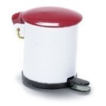 Sale $1 Off - Red &amp; White Garbage Can