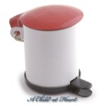 Sale $1 Off - Red &amp; White Garbage Can