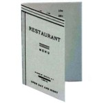 (*) Dollhouse 1 pc Printed Diner Menu