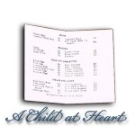 (*) Dollhouse 1 pc Printed Diner Menu