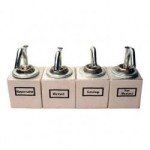 4 pc Set or Single Condiments Dispenser