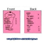 (* Closeout*) Ice Cream Sundae Menu- Choice of Color -