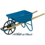() Sale $1.50 Off - Dollhouse Modern Blue Wheelbarrow