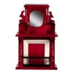 Victorian Mahogany Dollhouse Fireplace