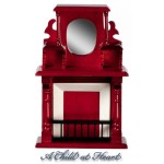 Victorian Mahogany Dollhouse Fireplace