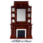 Dollhouse Tall Victorian Mahogany Fireplace