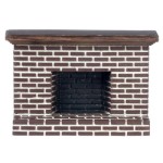 Dollhouse Red Brick Fireplace (2 Sizes)