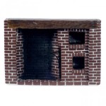 Dollhouse Brick Colonial Walk-in Fireplace