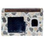 Dollhouse Fieldstone Colonial Walk-in Fireplace