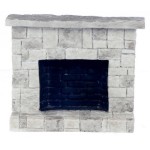 Small Dollhouse Cut Stone Fireplace