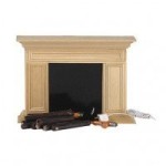 (*) Dollhouse Unfinished Williamsburg Fireplace