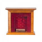 (&amp;sect;) Sale $2 Off - Walnut Fireplace with Brick