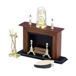 Dollhouse Walnut Fireplace Set- Choice of Style -