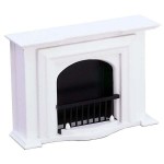 Dollhouse Victorian White Fireplace