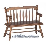 Dollhouse Deacon Bench
