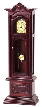 (*) Dollhouse Working Grandfather Clock