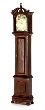 Sale $4 Off - Dollhouse Walnut Grandfather Clock