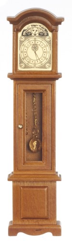 Dollhouse Walnut Grandfather Clock