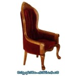 Dollhouse Burgundy Victorian Living Room