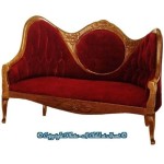 Dollhouse Burgundy Victorian Living Room