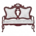 (Reduced $10) Dollhouse Fancy Carved Victorian Sofa